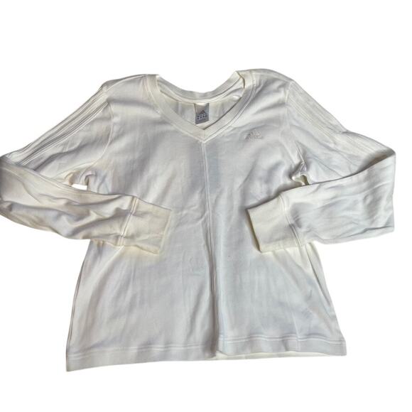 New ADIDAS Thin Sweater Vintage Deadstock White Extra Large XL Longsleeve - Picture 1 of 4